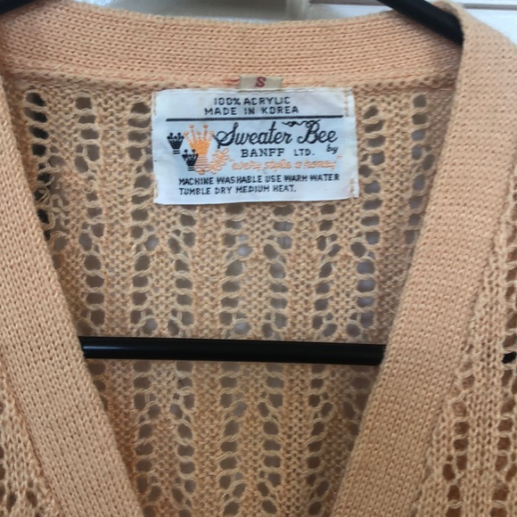 Vintage Sweater By Bee Banff Sleeveless Cardigan - Picture 2 of 5